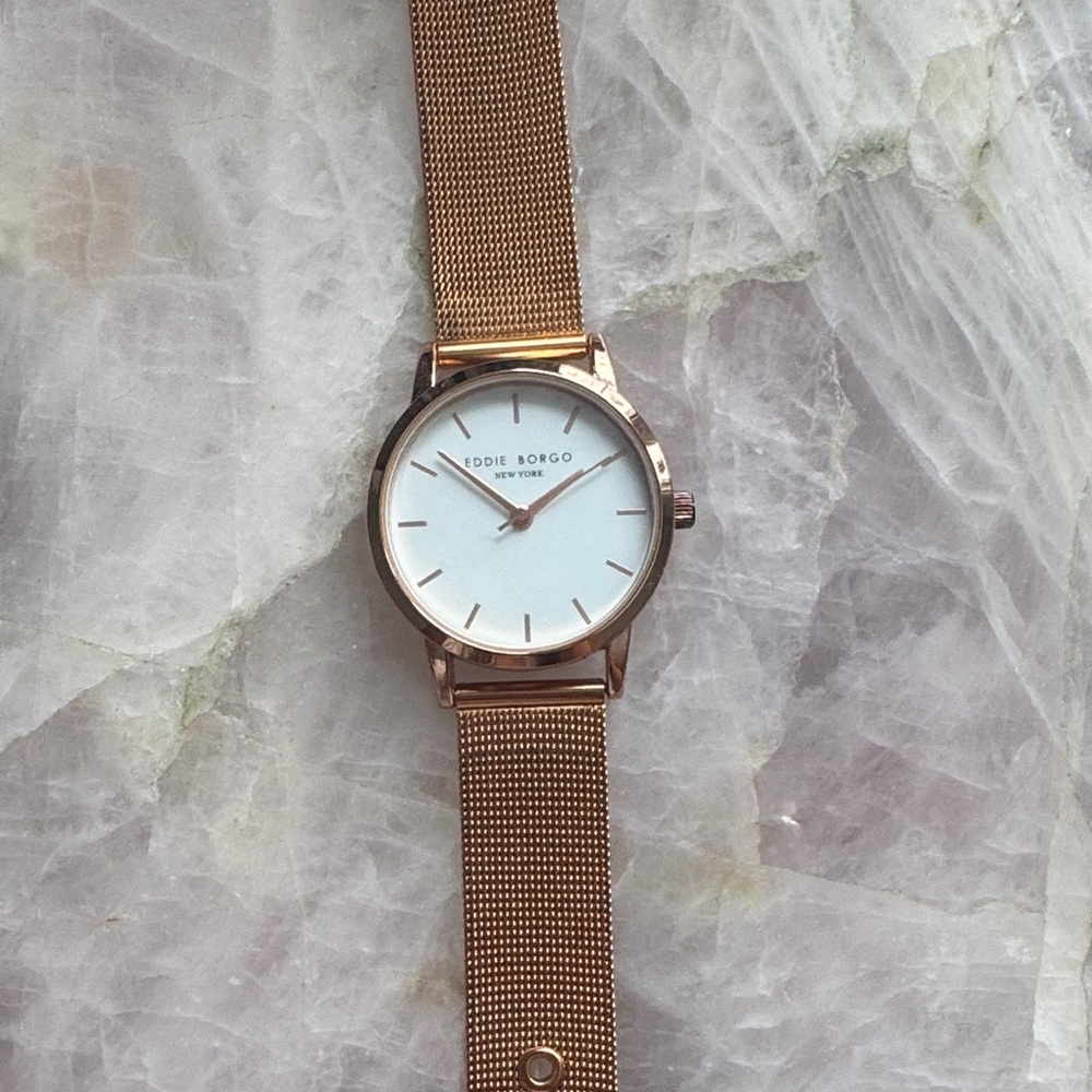 Eddie Borgo Rose Gold Mesh Timepiece